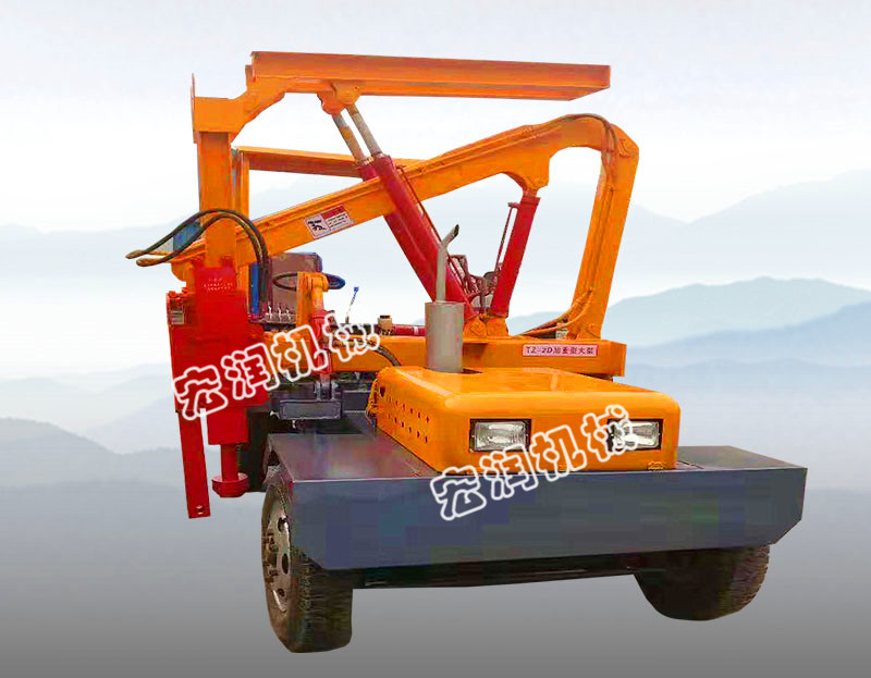 四輪護欄打樁機