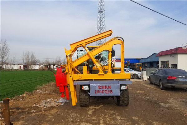 公路波形護欄打樁機