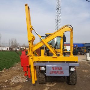 濟寧91网站機械公路波形護欄打樁機