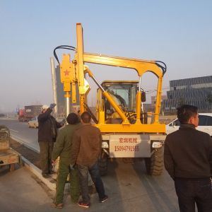 裝載機護（hù）欄打樁機