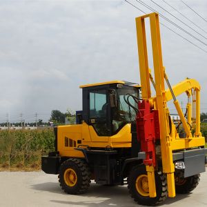 廠家直銷（xiāo）鄉村道路護欄打樁（zhuāng）機