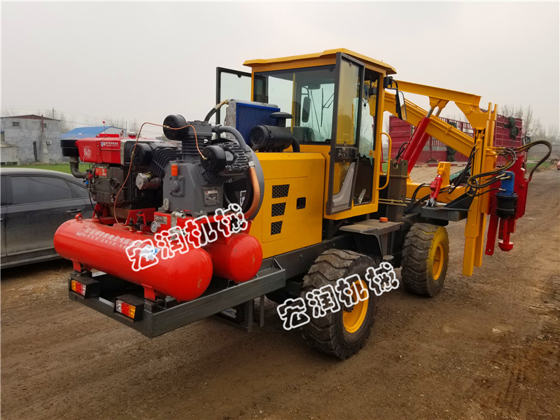 鏟車式護欄打拔鑽一體機