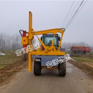 鏟車式護欄打（dǎ）拔鑽一體機
