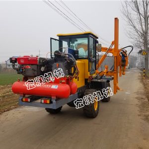 鏟車式護欄打拔鑽一體（tǐ）機