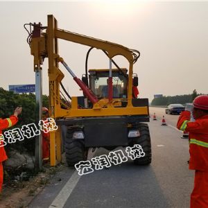 940護欄打拔鑽一體機河南開封施工中（zhōng）