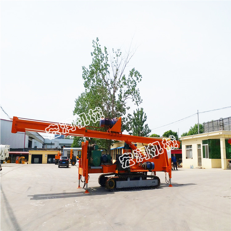 定製地基長螺旋鑽機,履帶（dài）式（shì）長螺旋鑽孔機