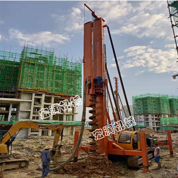濟寧(níng)91网站cfg液壓長螺旋鑽孔機現場施(shī)工