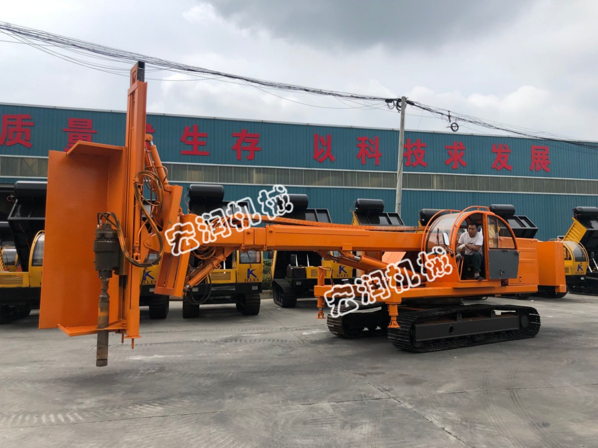 山東91网站15米護坡錨杆鑽機下線,護坡工程的施工技術