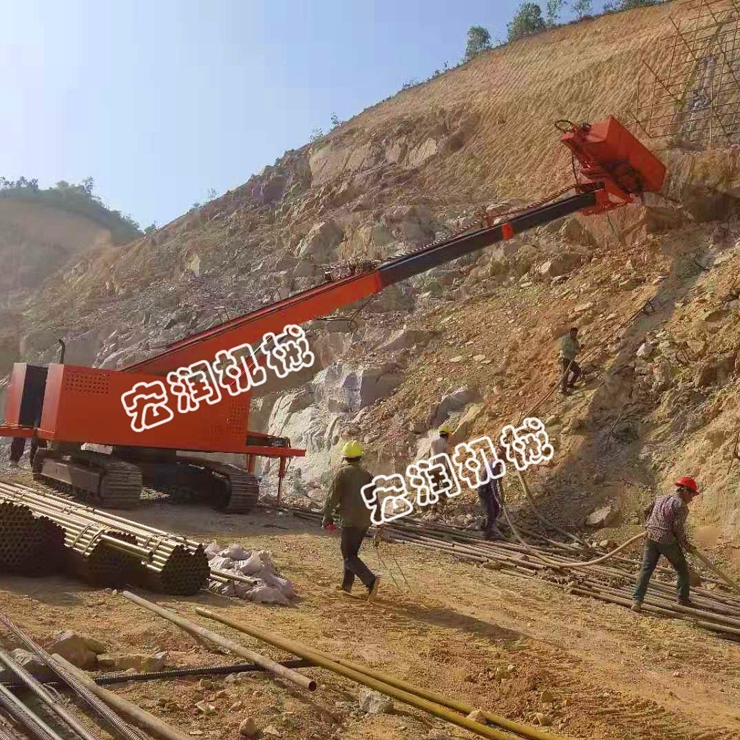 高邊坡基(jī)坑支護錨(máo)固鑽機發貨貴州 宏(hóng)潤機械