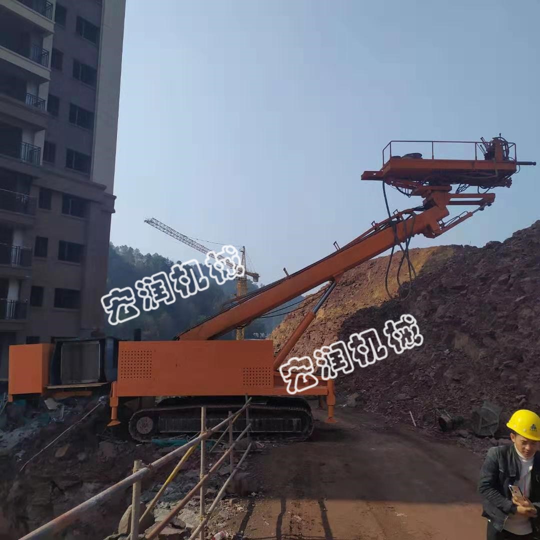 廣州地區 錨杆基坑支護(hù)鑽機(jī)客戶(hù)施工(gōng)中